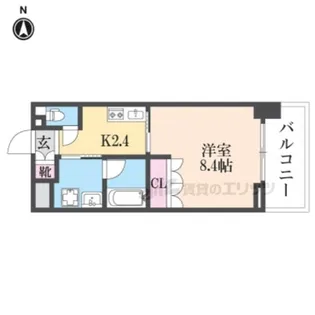 ベルファース尼崎【8階】の間取り