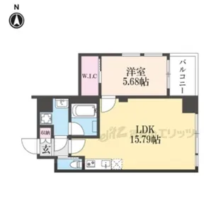 プレジオ長田【8階】の間取り