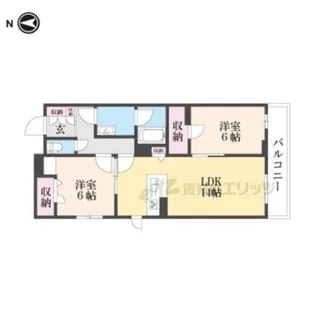 エクレールヴェールシャーメゾン西院【204号室】の間取り