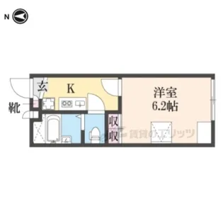 レオパレスウエストリバー【2階】の間取り