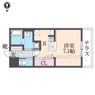 エアルレジデンス?【2階】の間取り