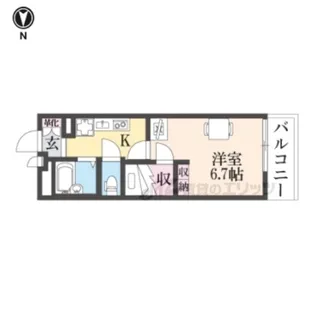 レオパレス阪急塚口【3階】の間取り