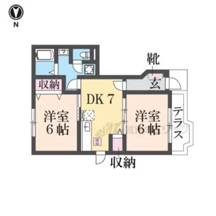 メゾン ド スリーズ B【1階】の間取り