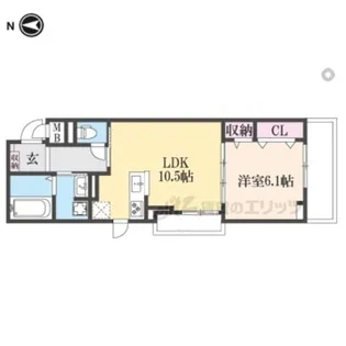 ディアコート唐崎【1階】の間取り