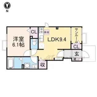 1LDKの間取り画像