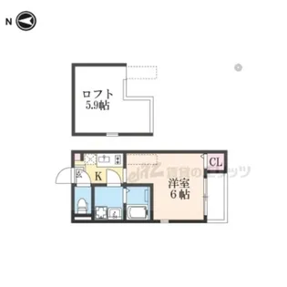 1Kの間取り画像