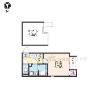 GRAND MAISON MATSUYOSHIWORLD【205号室】の間取り