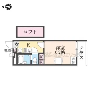 レオパレスパレス猪名寺?【1階】の間取り
