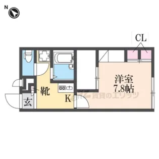 レオパレス近松【2階】の間取り