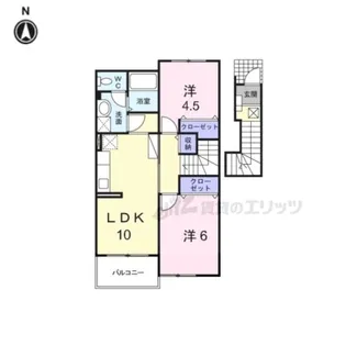 サニー・コーポS・O A【2階】の間取り