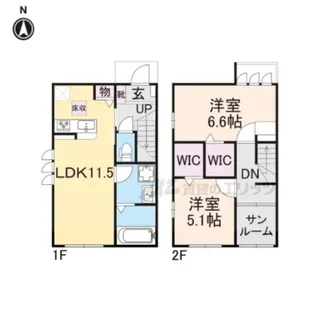 カーサ・グレイス【1階】の間取り