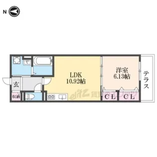 ネクスト伏見【1階】の間取り