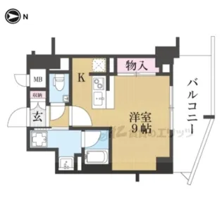 FCレジデンス今出川新町【702号室】の間取り