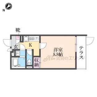 クレイノ大物【3階】の間取り