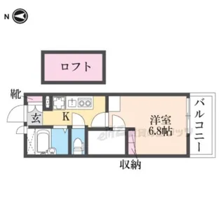 レオパレスたか【1階】の間取り
