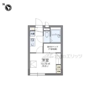 レオパレス杭瀬北新町?【2階】の間取り