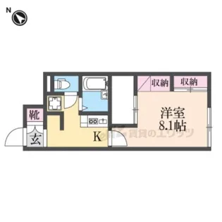 レオパレス東園田?【1階】の間取り