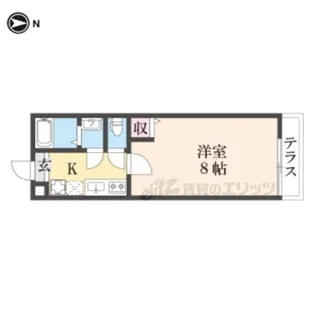 フラッティ烏丸十条【203号室】の間取り