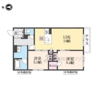 ローズフラット?【1階】の間取り