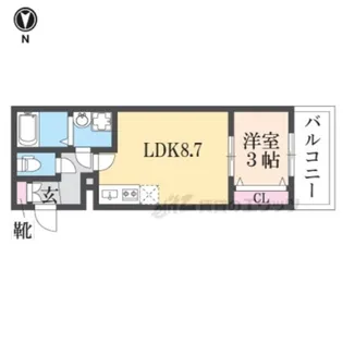 「ジーメゾン山科ノース」【2階】の間取り