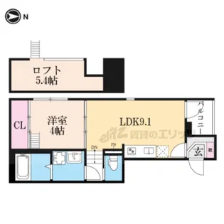 Tujigahana淀【2階】の間取り