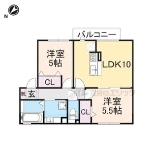 ベルデュール【2階】の間取り