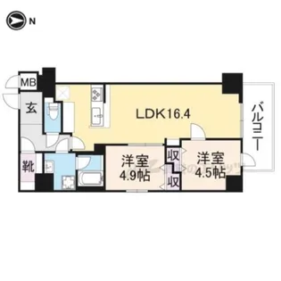 プレサンスNEO新深江リュミエル【8階】の間取り