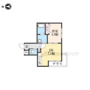 ARCA山科【1階】の間取り