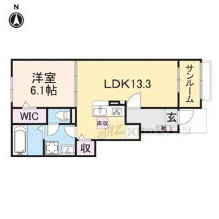 プリムローズK【1階】の間取り