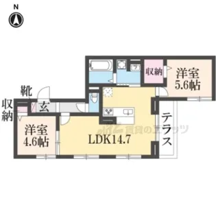 D-ROOM東花園【1階】の間取り