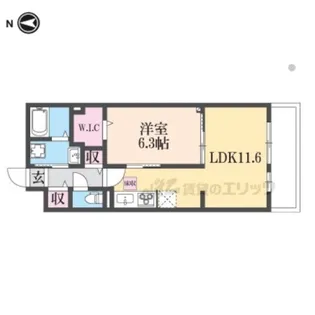 レスパスカルム【1階】の間取り