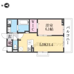 レスパスカルム【304号室】の間取り