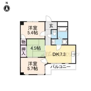 シャルム大鹿【303号室】の間取り