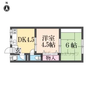 三輪ハイム【2-A号室】の間取り