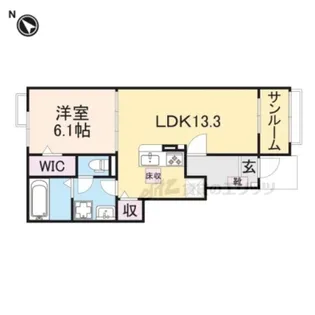 ハーモニー福知山A棟【1階】の間取り