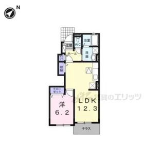 叶夢ハウス【1階】の間取り