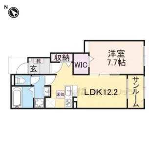 ハーモニー福知山D棟【1階】の間取り