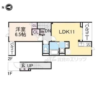 カーサ デル ソーレ【2階】の間取り