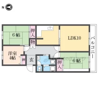 奈良三条町住宅1号棟【505号室】の間取り