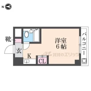 エクセルシオール長田【4階】の間取り
