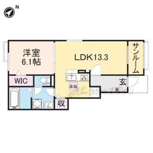 ハーモニー福知山C棟【1階】の間取り