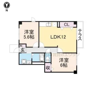 トゥー・ル・モンド【1階】の間取り