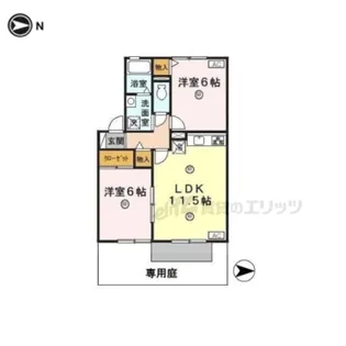 アルカディア A棟【1階】の間取り