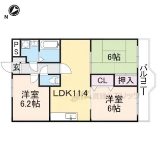 サン・ベルエアー【403号室】の間取り
