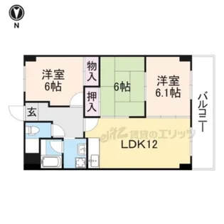 フルール南鈴原【3階】の間取り