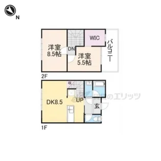 フォレスタ伊丹坂【3号室】の間取り