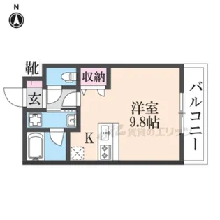 エルスタンザ伊丹【104号室】の間取り