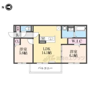 ルーセント伏見稲荷【205号室】の間取り