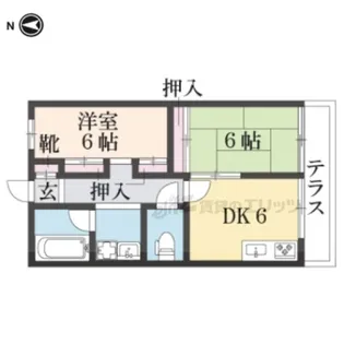 武庫之荘ガーデン【1階】の間取り