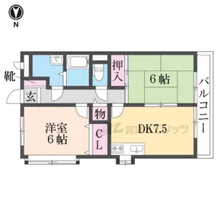 ハイツ桜ヶ丘【102号室】の間取り
